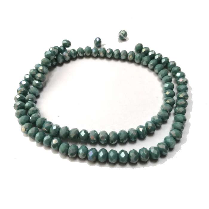 Beads / Crystal Beads -6mm- shiny light blue- String+/-95pcs / Beads for crafting