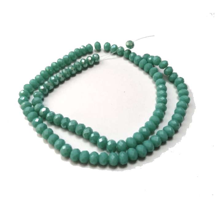 Beads / Crystal Beads -6mm- shiny turquoise blue- String+/-95pcs / Beads for crafting