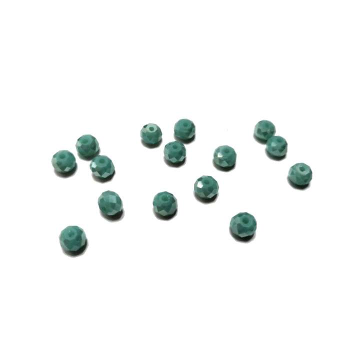Beads / Crystal Beads -6mm- shiny turquoise blue- 15pcs / beads for crafting