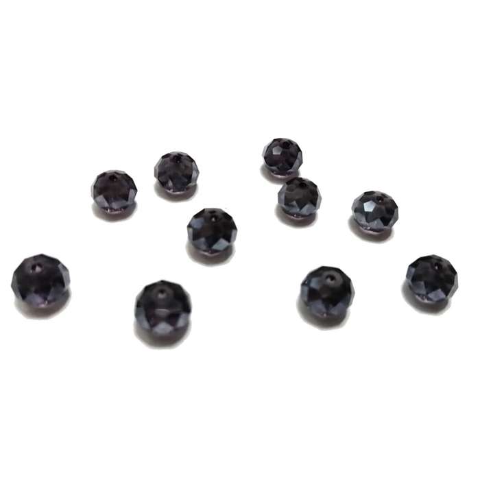 Beads / Crystal Beads - 8mm -shiny blue grey purple - 10pcs / beads for crafting