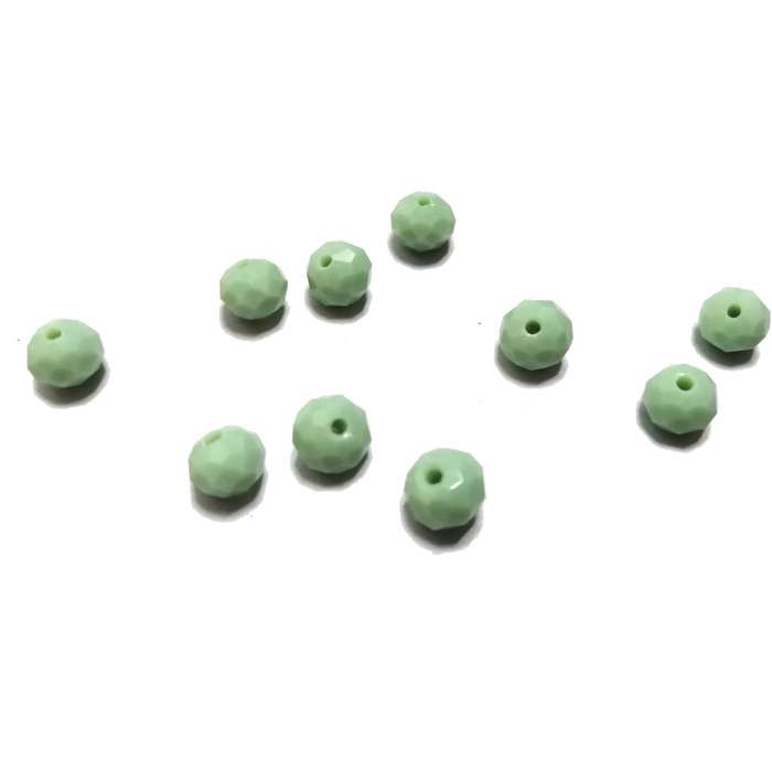 Beads / Crystal Beads - 8mm -mat light turquoise green- 10pcs / Beads for crafting