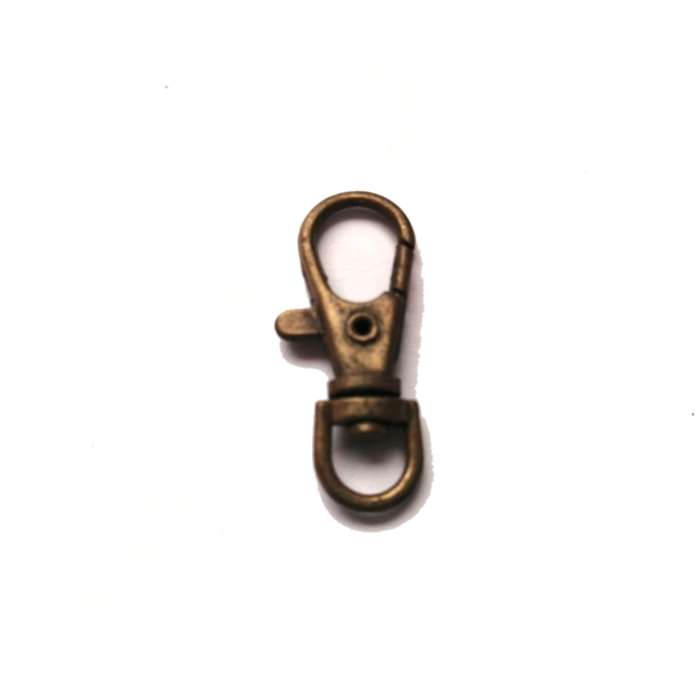 FINDINGS / Carabiner - 1pc  - 35x13mm - bronze / FINDINGS for crafting