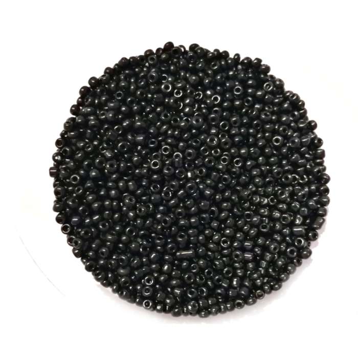Beads / Glass  Seed Beads +/- 3800pcs  -2mm-Size 11- black -100g / Beads for crafting