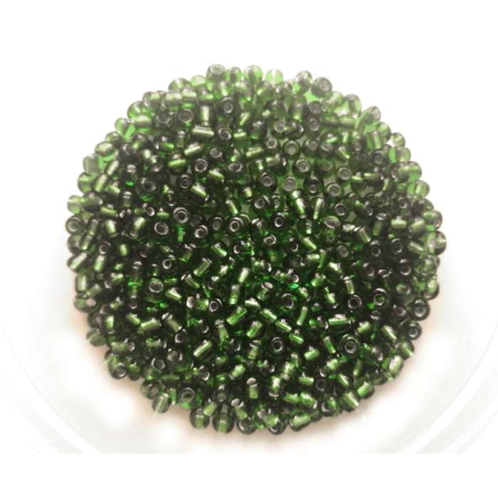 Beads / Glass  Seed Beads +/-3000pcs  3mm -Size 8- Dark Green -100g / Beads for crafting