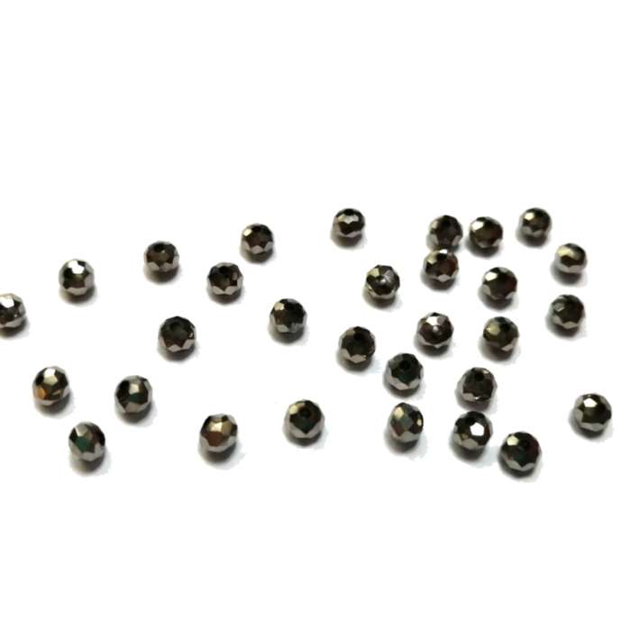 Beads - Crystal Beads- 4mm - silver grey - 30pcs- Beads for crafting