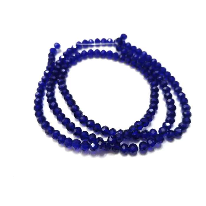 Beads - Crystal Beads - 4mm - royal  blue  +/- 130pcs String- Beads for crafting