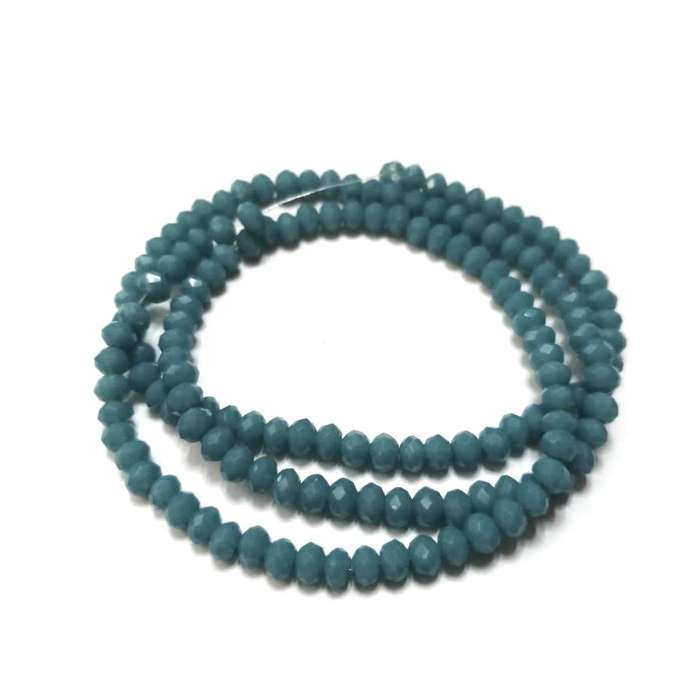 Beads /Crystal Beads - 4mm - mat blue  +/- 130pcs String / Beads for crafting
