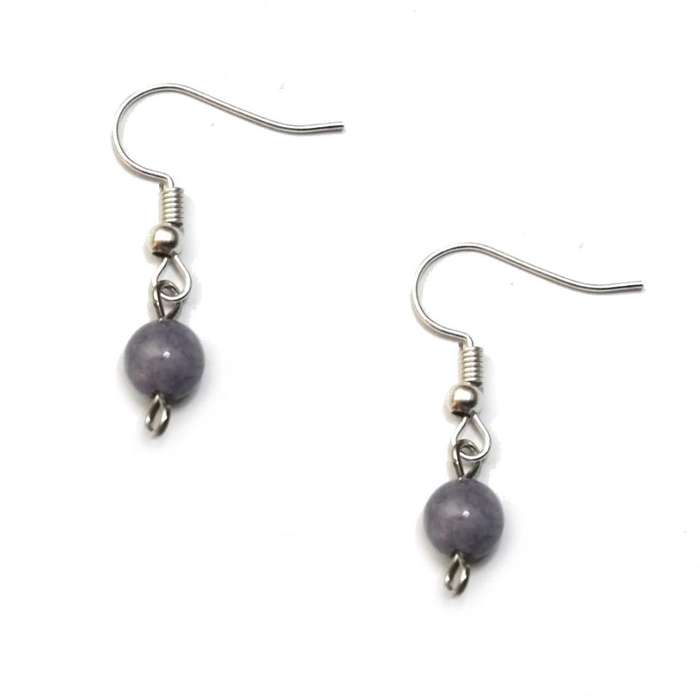 Findings - Earring Hooks -1pair -Amethyst beads- Findings for crafting