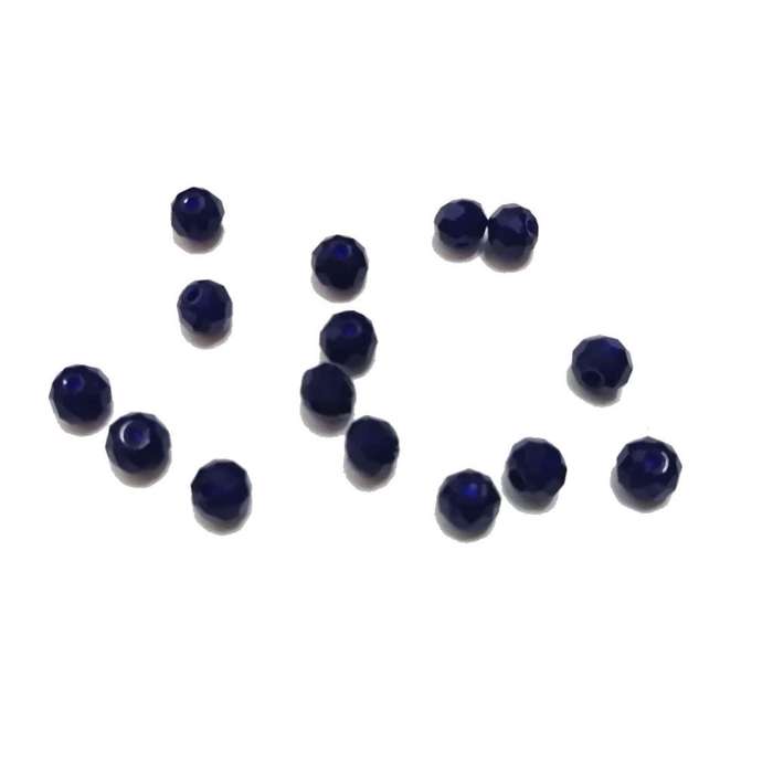 Beads / Crystal Beads- 6mm - dark blue  15pcs / Beads for crafting