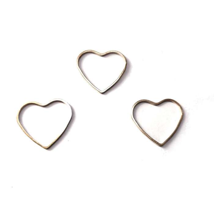Findings - Shapes for resin /macrame /clay work 10pcs -21x19mm gold color- Findings for crafting