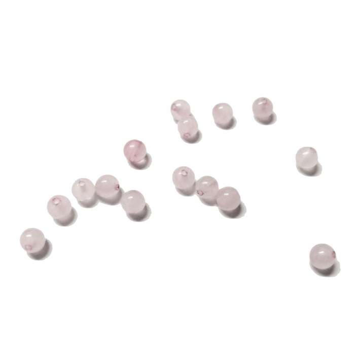 Beads / Gemstone - Rose Quartz - Beads - 15pcs   - 4mm -Hole +/- 1.0mm / Beads for crafting