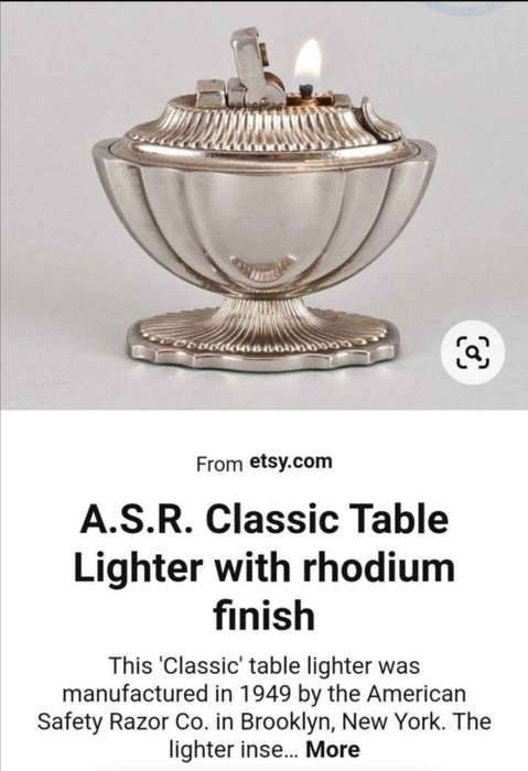 Rare ASR Classic Table Lighter 1940s in good condition