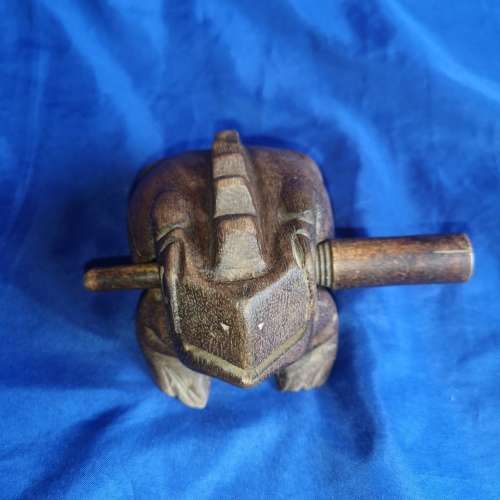 Vintage Wooden Frog Percussion Instrument Wood Frog
