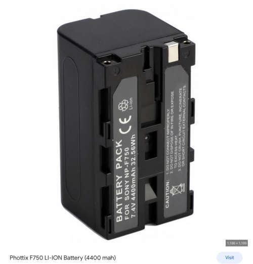NP - F750 LI-ION Battery (4400 mah) (Phottix)