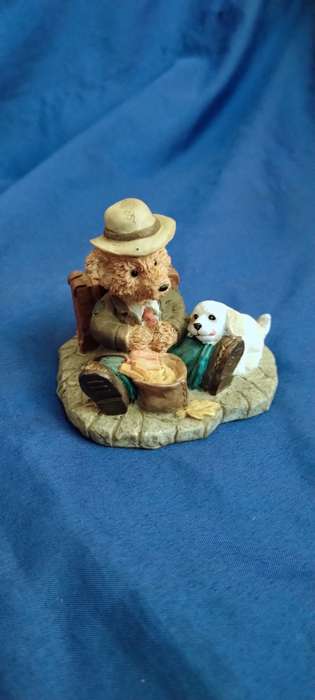 Bear with White Puppy Dog Ornament.