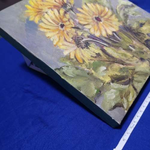 Vtg Stunning Floral Paintings (2) by Ann Maree. Mounted +- 265mm Square