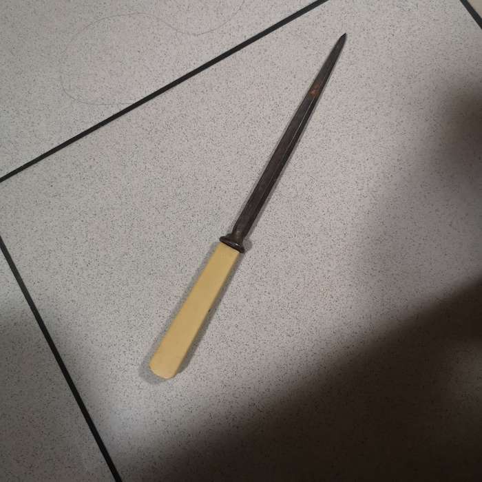 Vintage steel and bone handle utensil or reamer