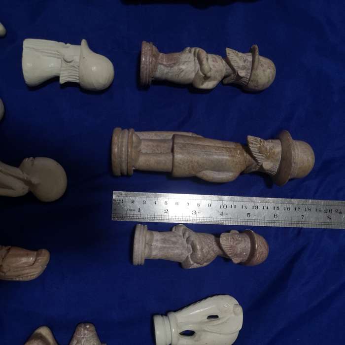 12 Stone Handcarved pieces. Origin unknown (Europe). Beautifully done detailed pieces
