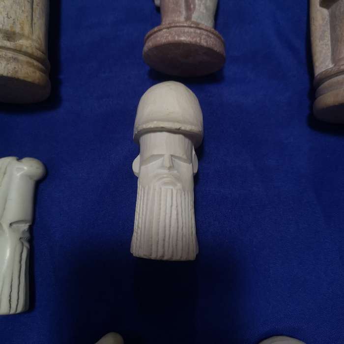 12 Stone Handcarved pieces. Origin unknown (Europe). Beautifully done detailed pieces
