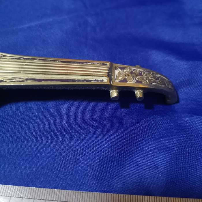 Vintage Brass Sitar Shaped Ashtray- Made in India