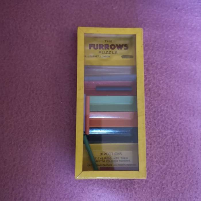 Rare. The Furrows Puzzle 1900s, dexterity puzzles handmade by R Journey, London