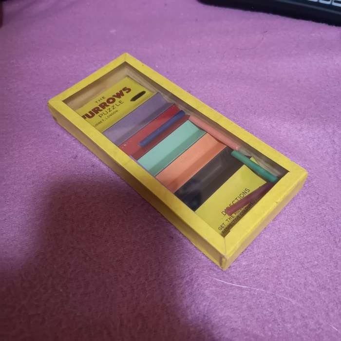 Rare. The Furrows Puzzle 1900s, dexterity puzzles handmade by R Journey, London