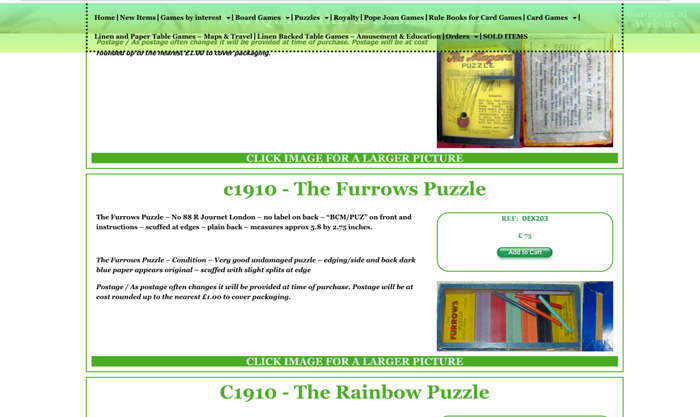 Rare. The Furrows Puzzle 1900s, dexterity puzzles handmade by R Journey, London