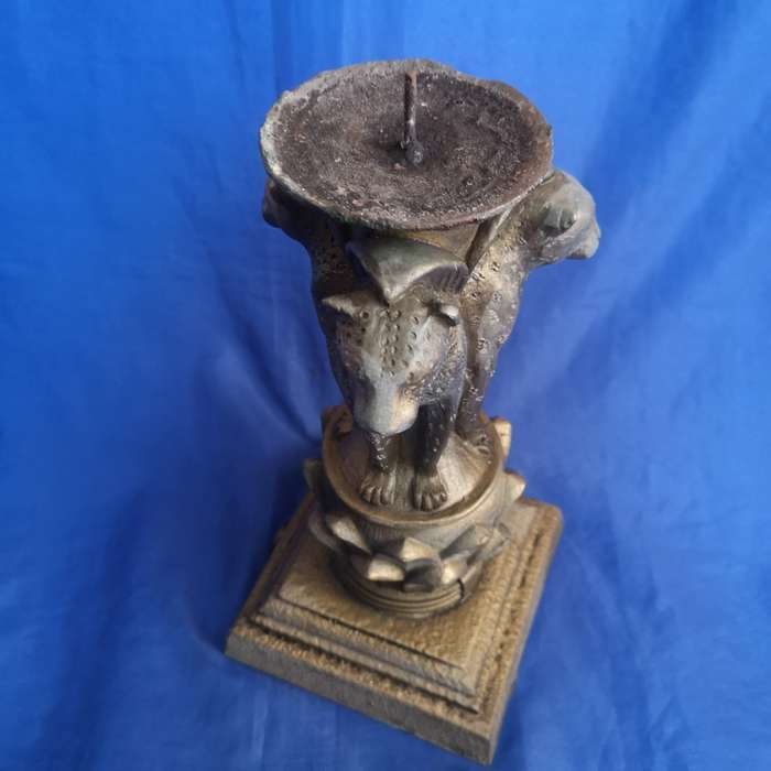3 Leopard candle holder. Vintage beautifully made. Size in pictures