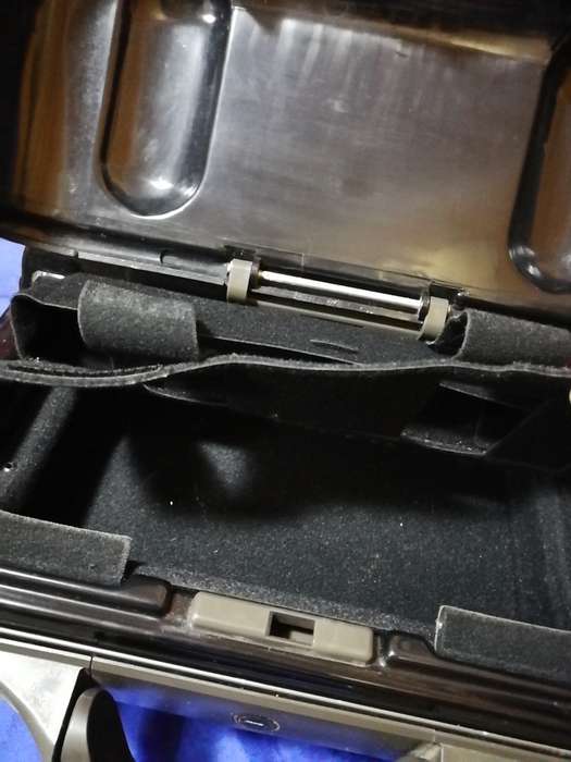 Vintage JVC Movie Camera Clamshell Case. With clip on shoulder straps. Avant Garde