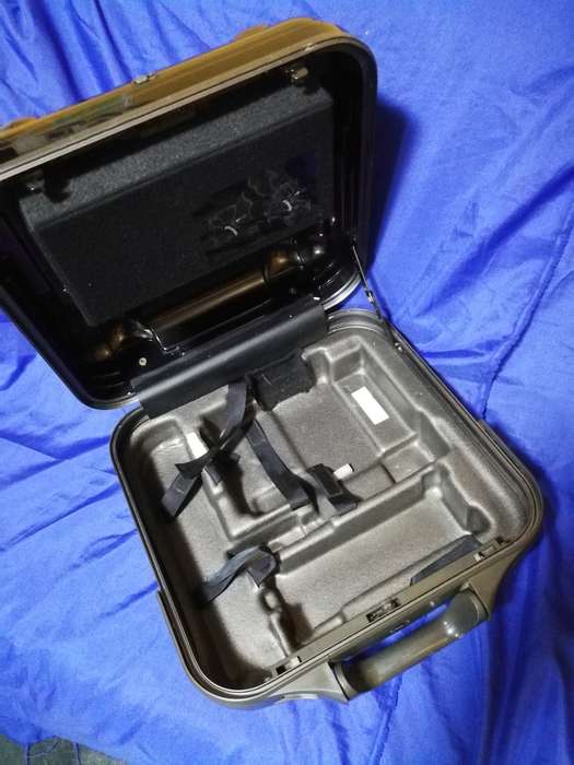 Vintage JVC Movie Camera Clamshell Case. With clip on shoulder straps. Avant Garde