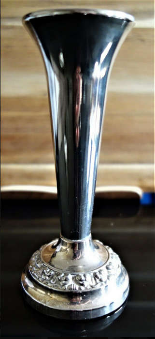 Ianthe England Silver Plated Rose Flower/ Posy Vase Vintage. Three available