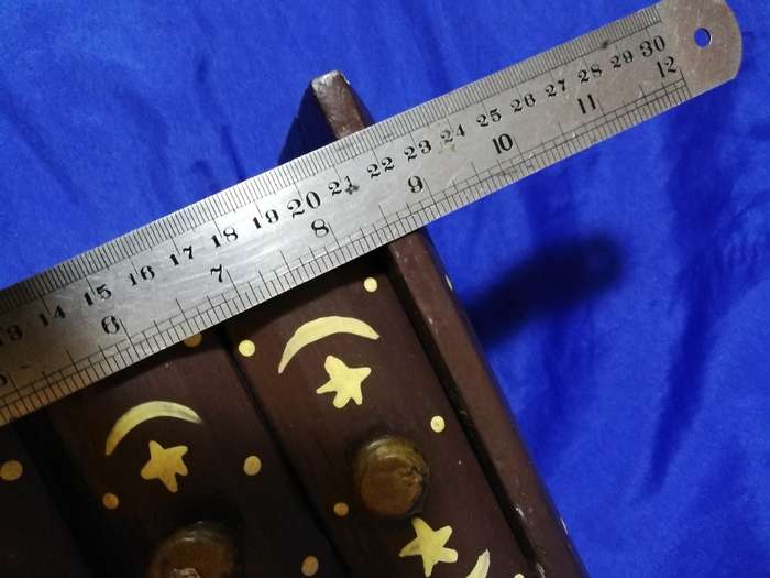 Indonesian Moon and Sun Keepsake Chest of Draws. Handpainted. Vintage Decor item.