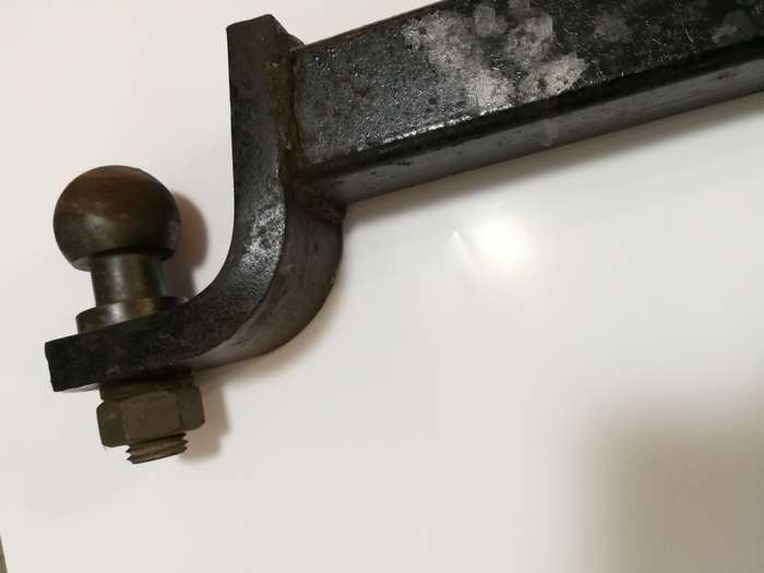 Removable Tow bar with ball and detachable Receiver 50mm Square. 5t rated