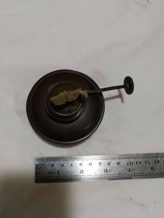 Vintage Jewelers Brass Tabletop Lamp Heater Light. hallmarked