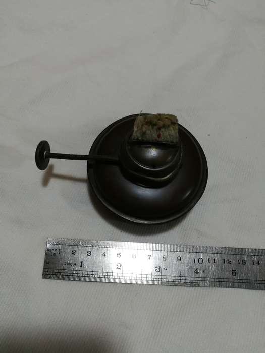 Vintage Jewelers Brass Tabletop Lamp Heater Light. hallmarked