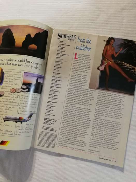 SWIMWEAR USA MAGAZINE APRIL 1990- Vintage