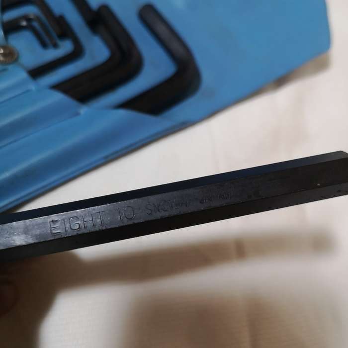 EIGHT Brand - Hex Key Set - 1.5mm to 10mm (10 Piece) CrVanadium