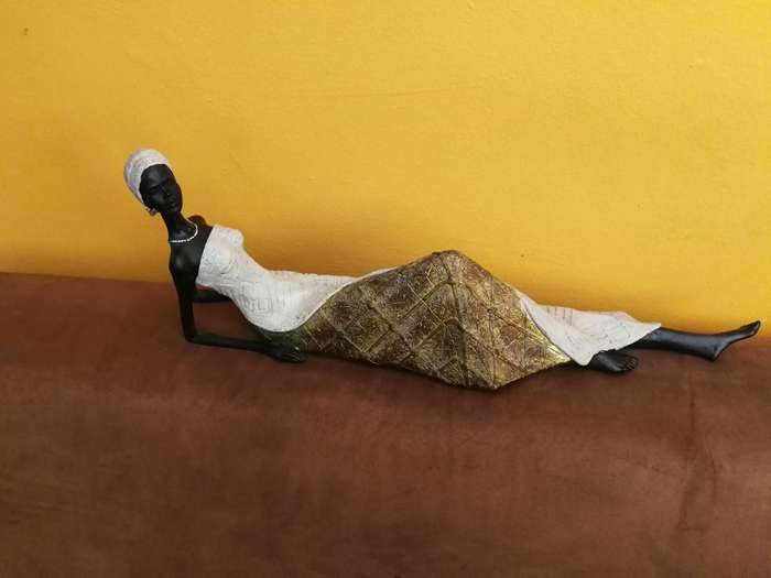Stunning African Lady Posing Decor 440mm long. ideal for Home or Boutique