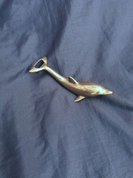 Silver-plated Dolphin bottle opener- Vintage