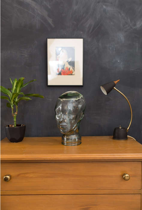 Thick Clear Glass Mannequin Head for Display / Art / Decor- Vintage