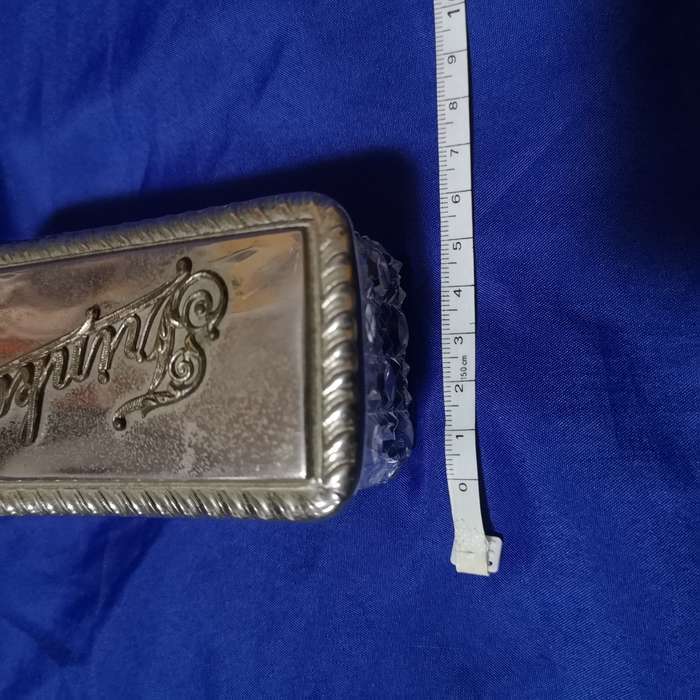 Vintage Cut Glass and Silver Lid Box. British Make - Trinket box