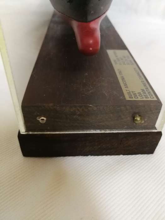 Vintage 1990 90s MSC Rafaela Container Vessel Model Collectible with Display Case. Boardroom item