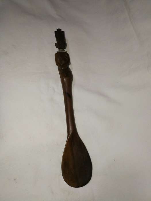 Vintage Carved Wooden African Spoon