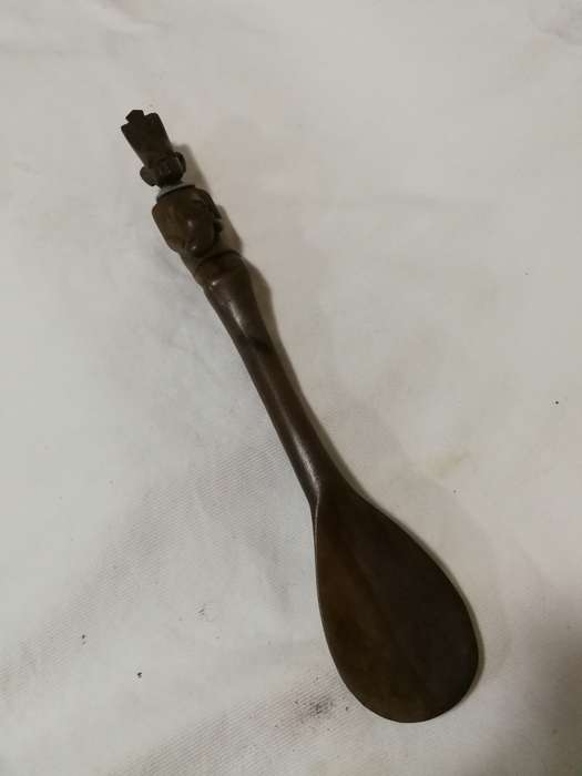 Vintage Carved Wooden African Spoon