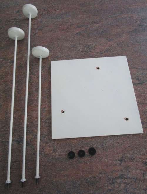 Candle holder with 3 stands, modern, unique creation, WITHOUT THE SHOWN DECORATION