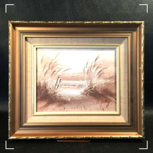 Original G Galley Framed Oil On Board Seascape (380 x 340)