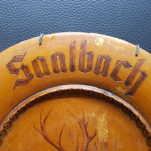 RARE!!! Hand Crafted German Wood Display Plate!!!