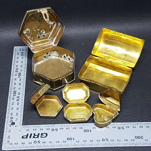 Brass Snuff and Pill Box Collection!!!