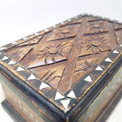 RARE!!! Highly Decorative Hand Crafted Wood and Mother of Pearl Inlay Trinket Box!!!