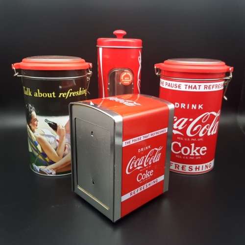 Collectible Lithographed Coca Cola Tin Collection!!!